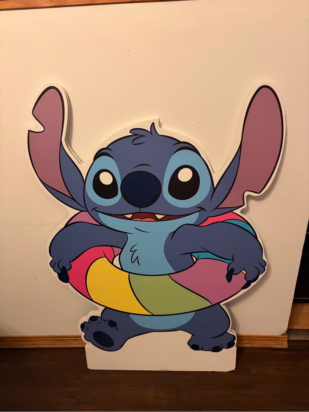 Disney Stitch Wall Art in Blue with Multicolor Swim Ring